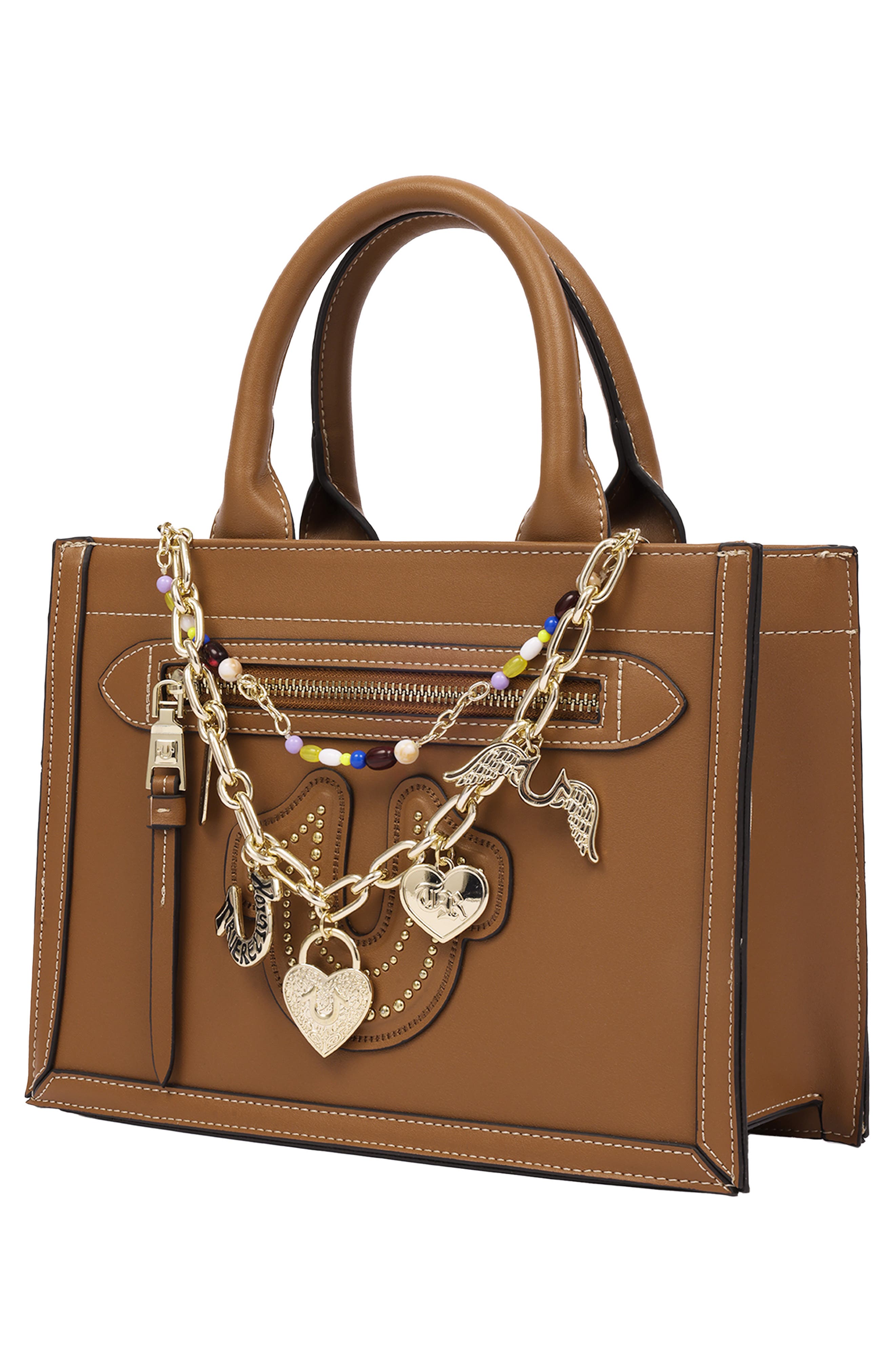 Vintage Chain Modern Tote Bag, Alternate, color, COGNAC