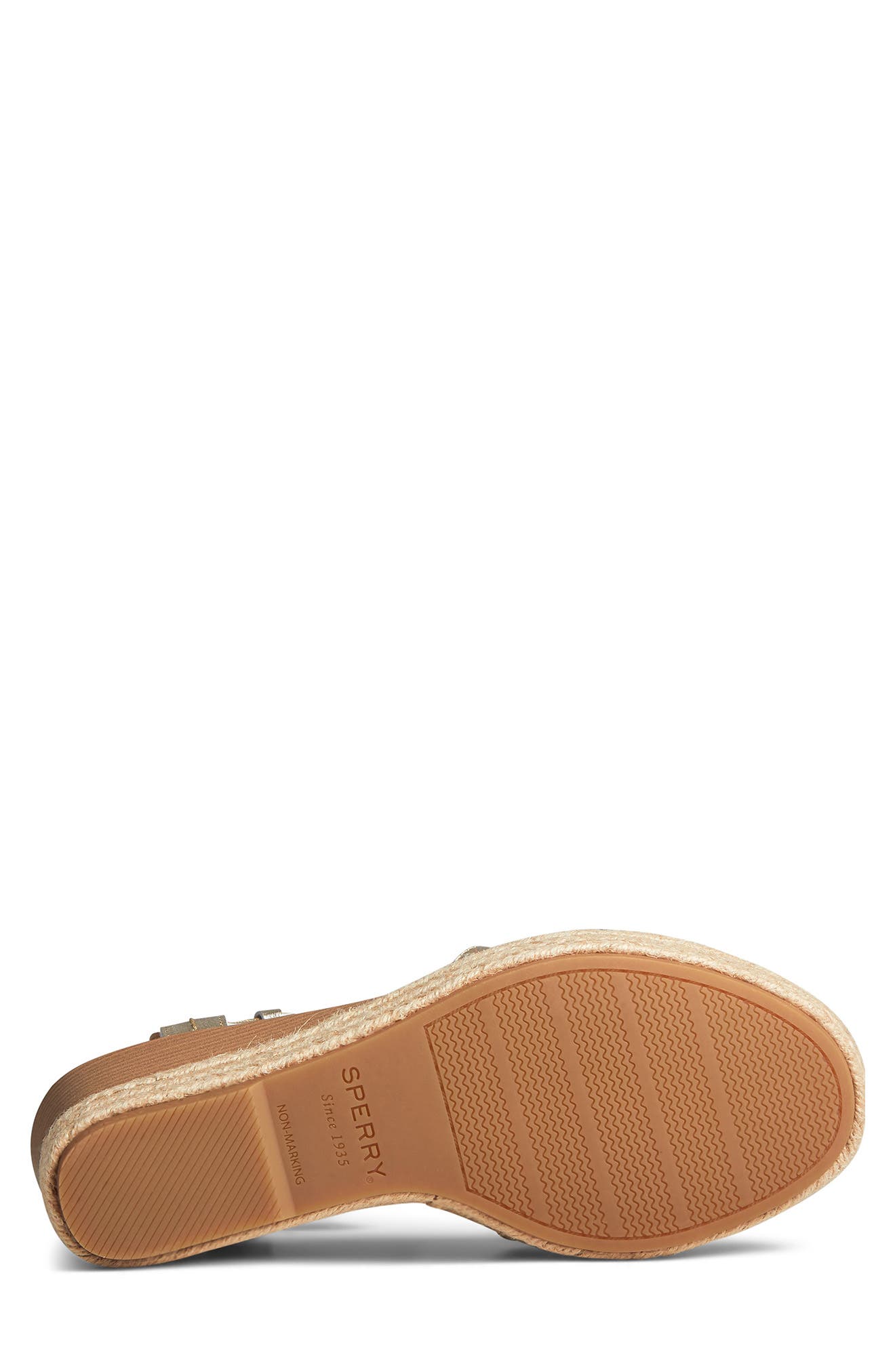 ZZDNU SPERRY TOP-SIDER<sup>®</sup> Sperry Top-Sider Fairwater Plushwave Leather Wedge Sandal, Alternate, color, 