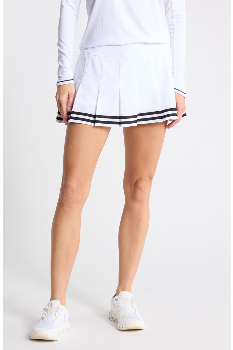 Pleated Tennis Skort, Main, color, BRIGHT WHITE