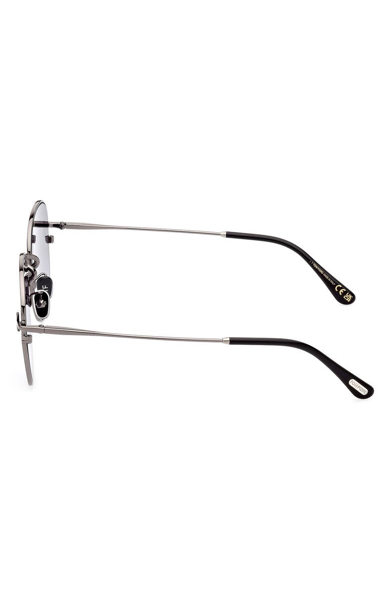 TOM FORD Round 56mm Sunglasses, Alternate, color,