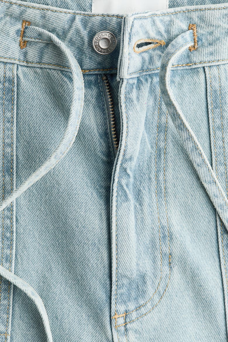 Barrel Regular Waist Ankle Jeans, Alternate, color, Light denim blue