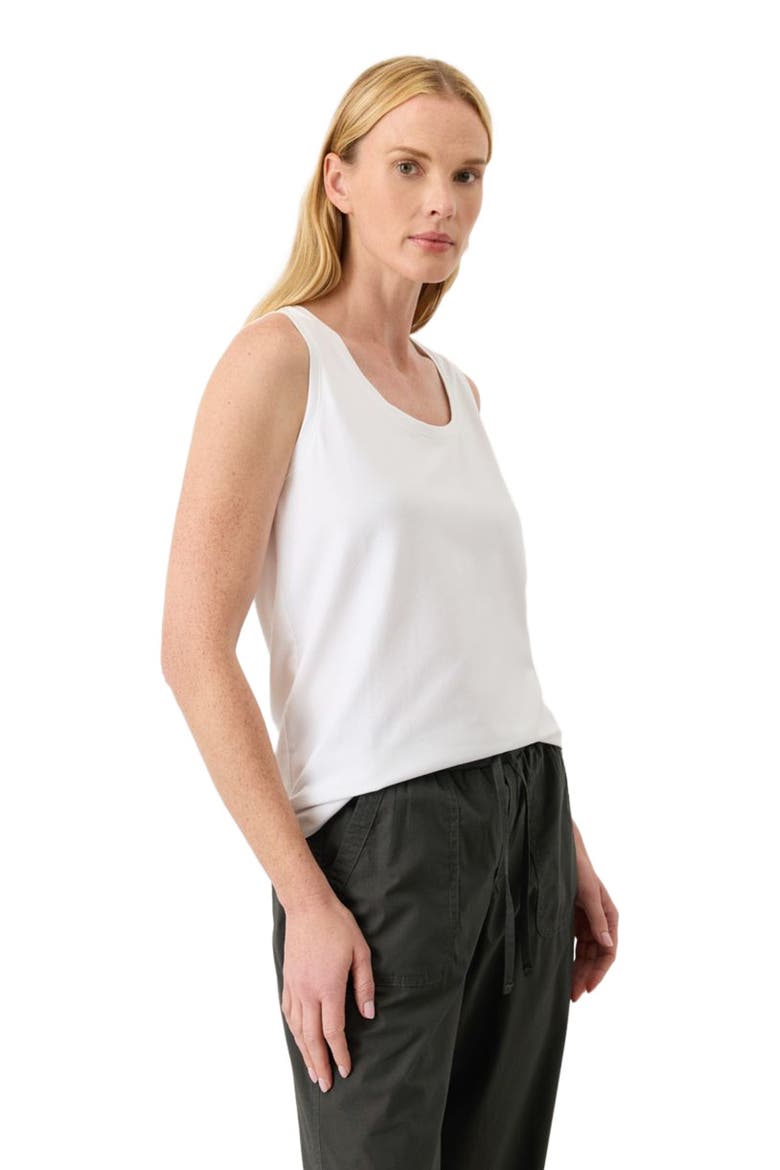 Luxe Essential Scoop Neck Tank Made With Organic Cotton, Alternate, color, White