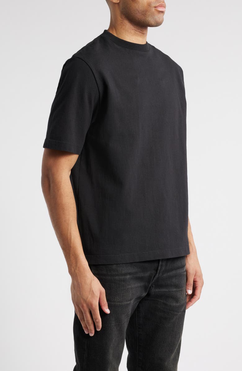 EDWIN Solid Black Cotton T-Shirt, Alternate, color, Black