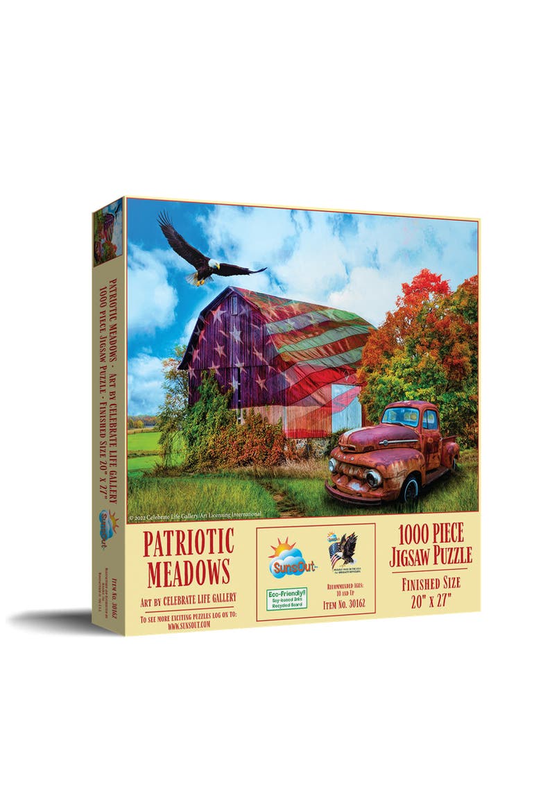 Patriotic Meadows 1000 piece Jigsaw Puzzle for Adults, Main, color, Multicolor