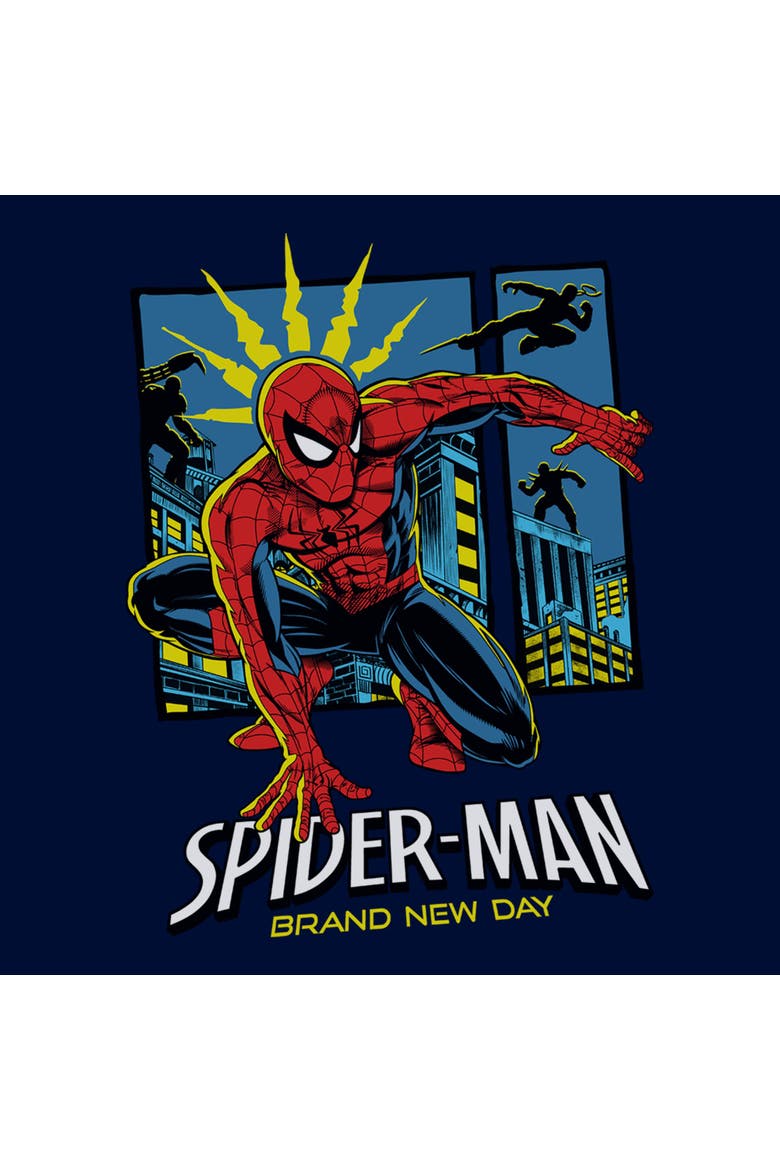 Boy's Spider-Man Brand New Day Spidey Sense in Action  Graphic T-Shirt, Alternate, color, Navy Blue