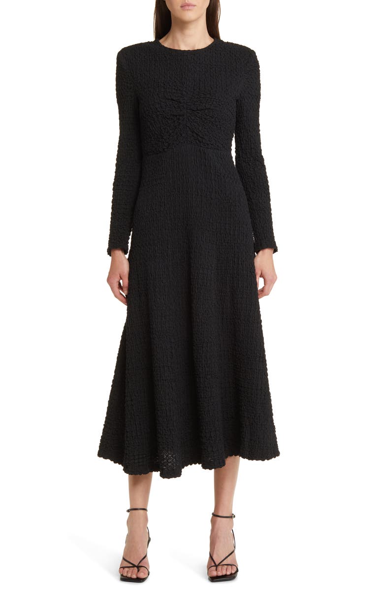 FLORET STUDIOS Textured Knit Long Sleeve Midi Dress, Main, color, 