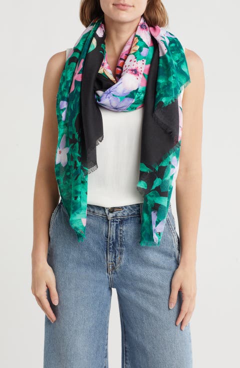 Flower Print Scarf