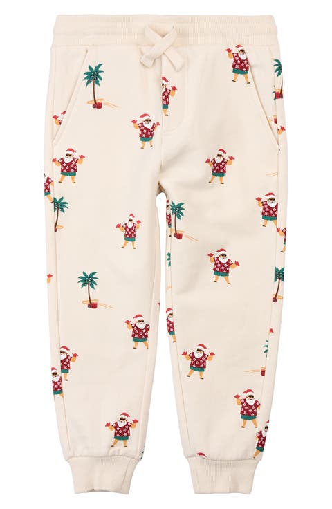 Kids' Hawaiian Santa Print French Terry Joggers (Toddler & Little Kid)