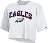 Champion Women's Champion White Philadelphia Eagles Star Spangled Cropped T-Shirt