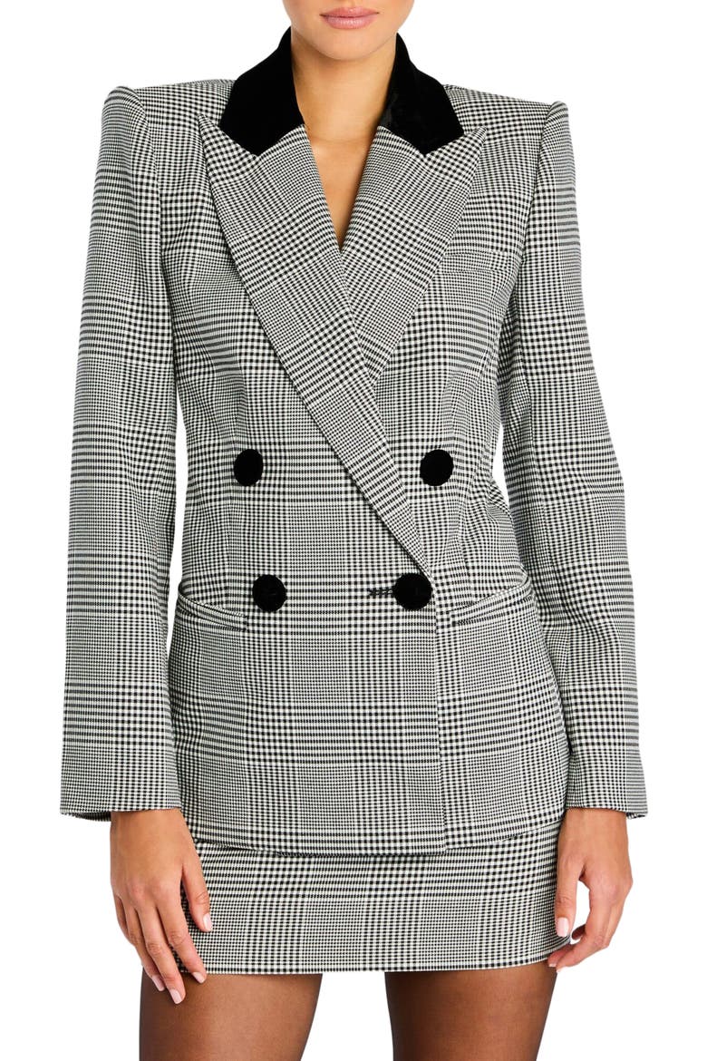 Lucina Blazer, Alternate, color, Black/White