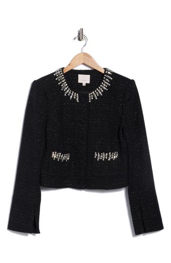Cinq À Sept Randi Deco Border Jacket In Black