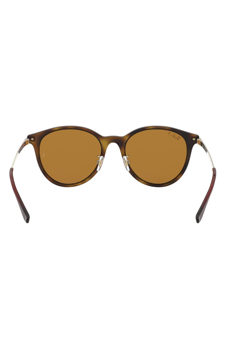 Ray-Ban 55mm Polarized Square Sunglasses, Alternate, color, Light Havana / Brown
