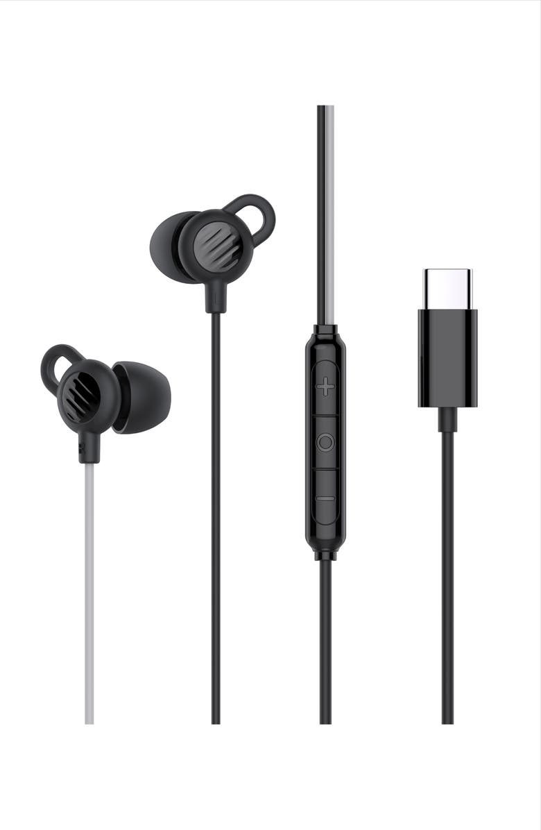 MEE audio SleepTones USB-C Wired Sleeping Earbuds, Main, color, Black