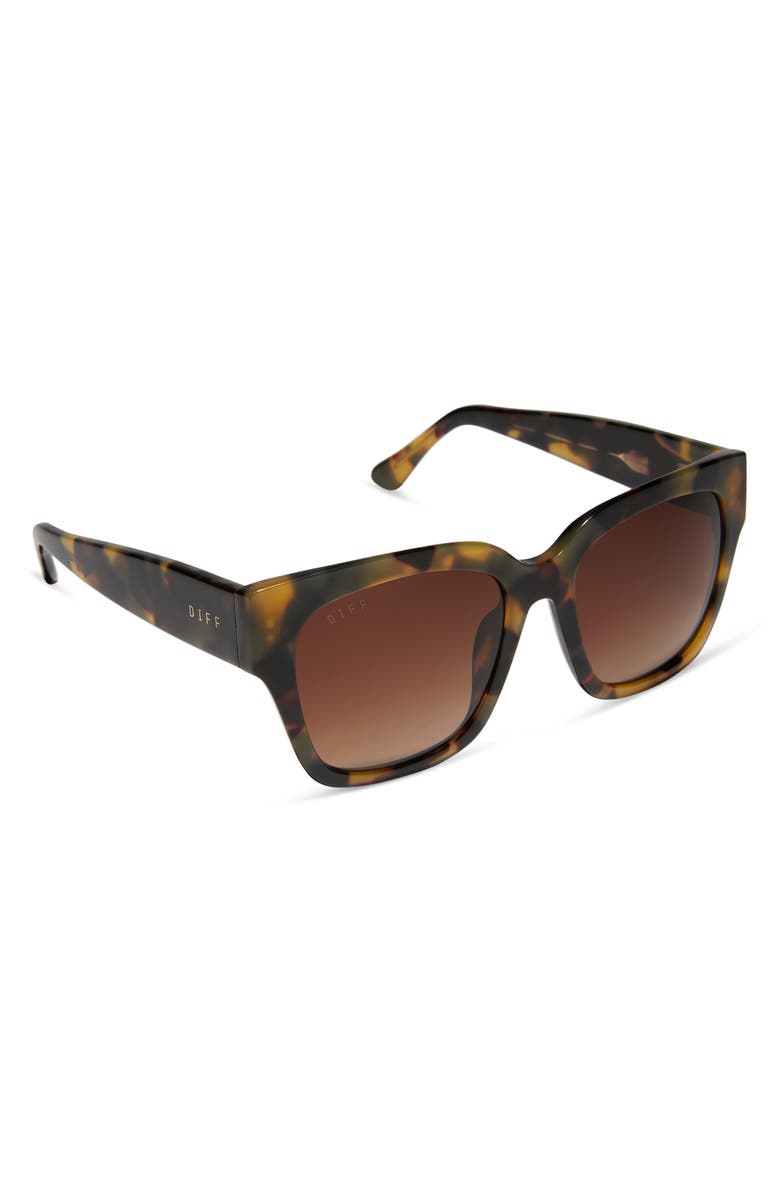 DIFF Bella II 54mm Polarized Gradient Square Sunglasses, Alternate, color, Brown Gradient