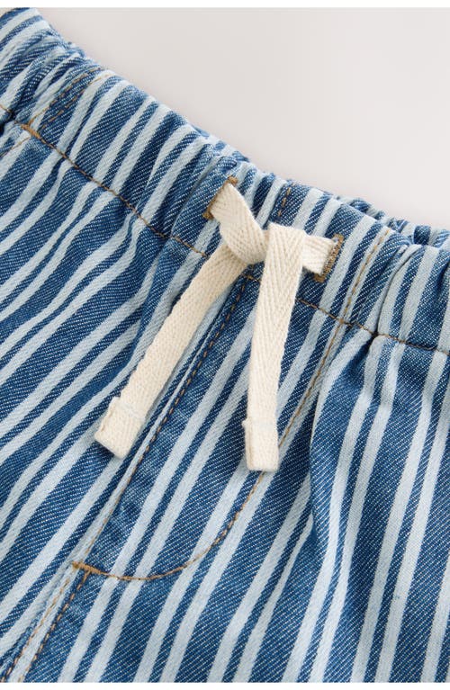NEXT NEXT KIDS' STRIPE DRAWSTRING DENIM SHORTS