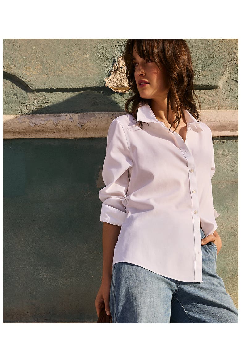 No Iron Supima Cotton Long Sleeve Shirt, Alternate, color, White
