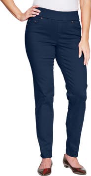 Jessica London Comfort Waist Stretch Denim Straight Leg Jean