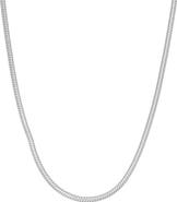 FZN Sterling Silver Twist Snake Chain Necklace