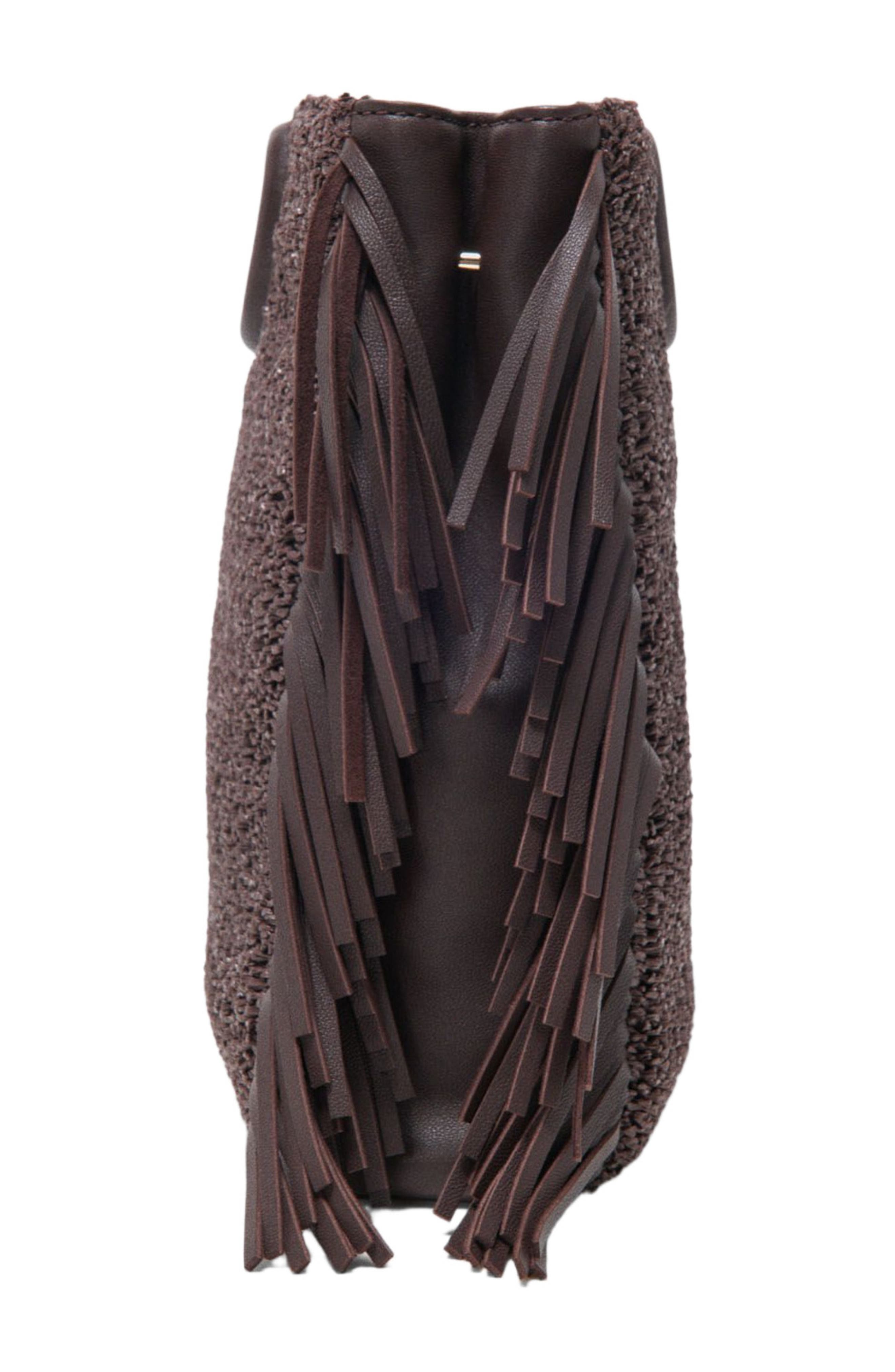 maje M new raffia, Alternate, color, Dark Brown