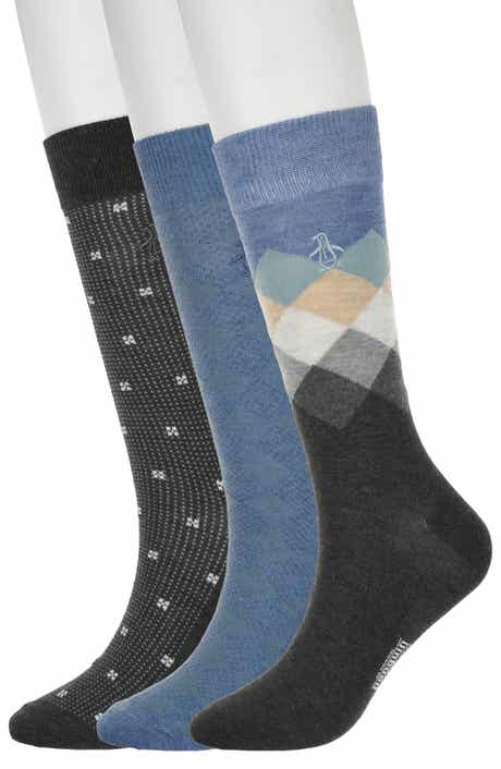 Original Penguin Diamond Check Assorted 3-Pack Crew Socks