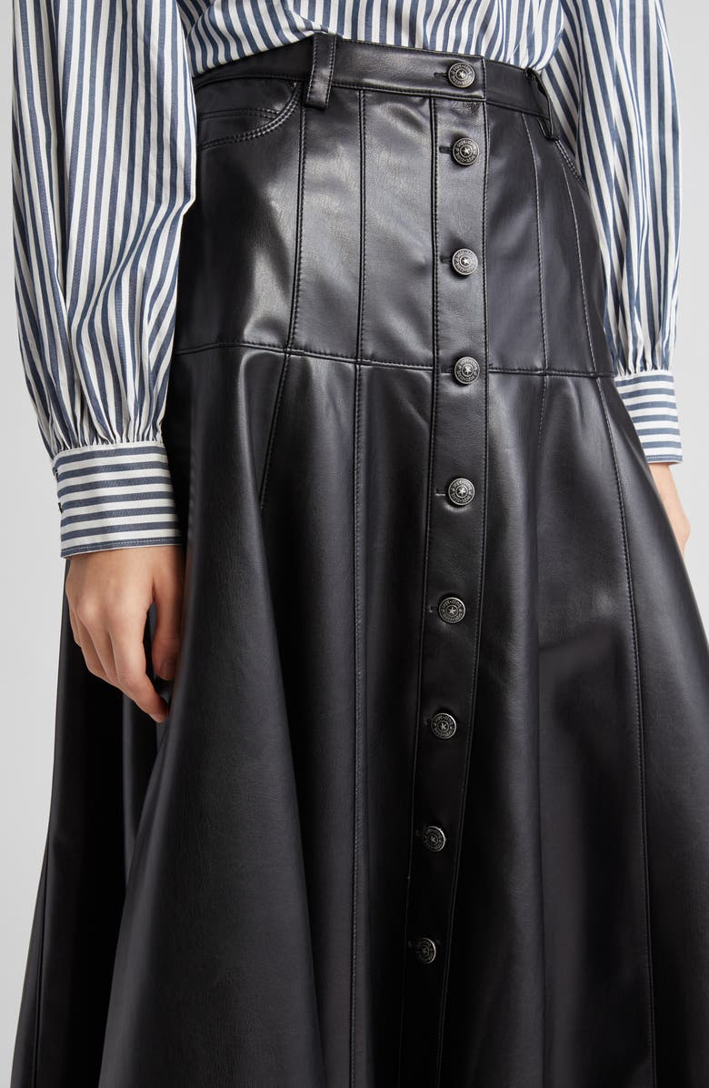 Cinq à Sept Veena Faux Leather Skirt, Alternate, color,