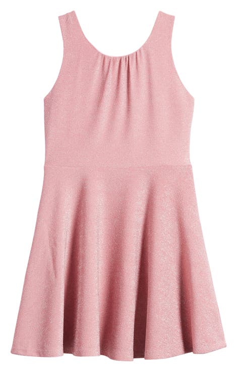 Kids' Metallic Sleeveless Skater Dress (Big Kid)