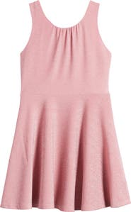 Ava & Yelly Kids' Metallic Sleeveless Skater Dress