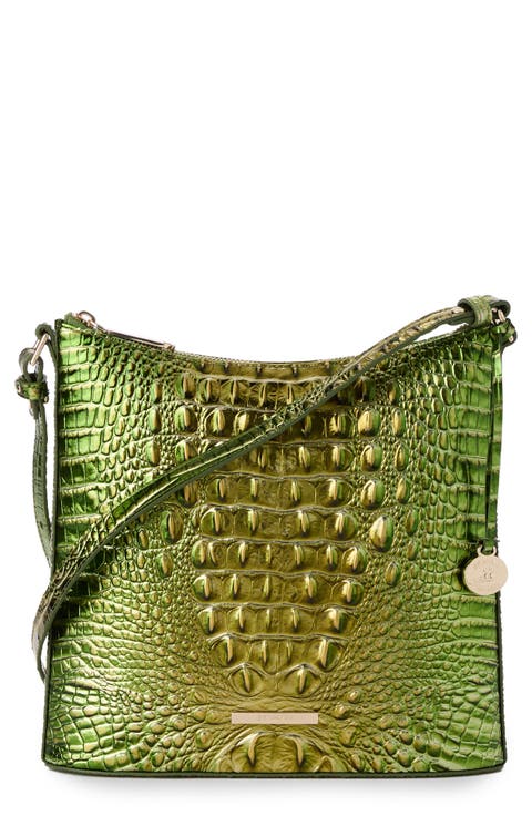 Katie Croc Embossed Leather Crossbody Bag
