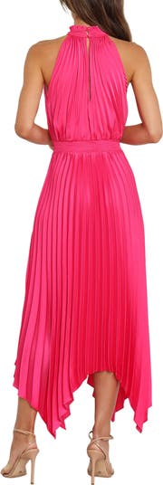 Dominique Pleated Sleeveless Maxi Dress