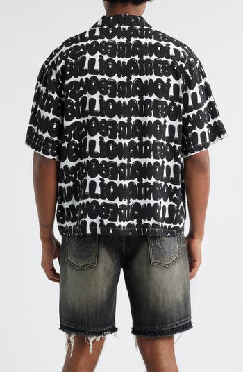 BB Billi Allover Logo Print Camp Shirt