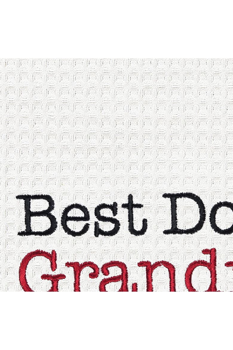 Dog Grandma Kitchen and Bathroom Embroidered Waffle Hand Towel, Alternate, color, Red