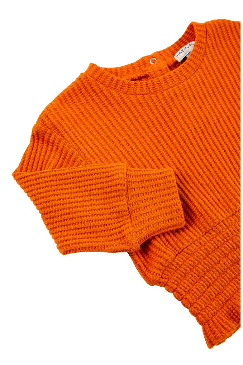 Smocked Hem Top & Pants Set, Alternate, color, RUST