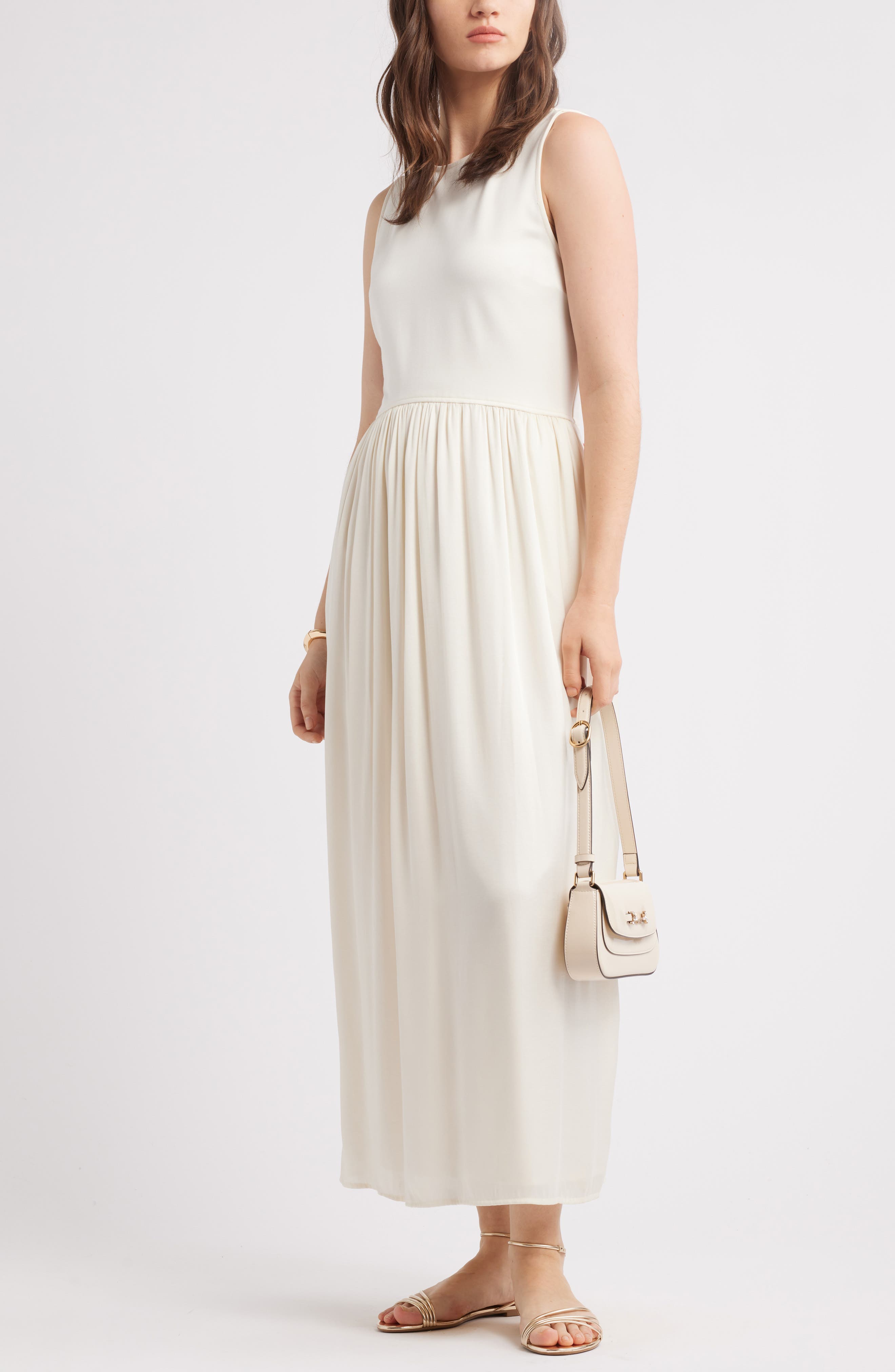 Sleeveless Mixed Media Dress - image 2