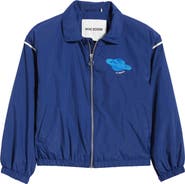 Mini Rodini Kids' Planet Embroidered Recycled Nylon Jacket
