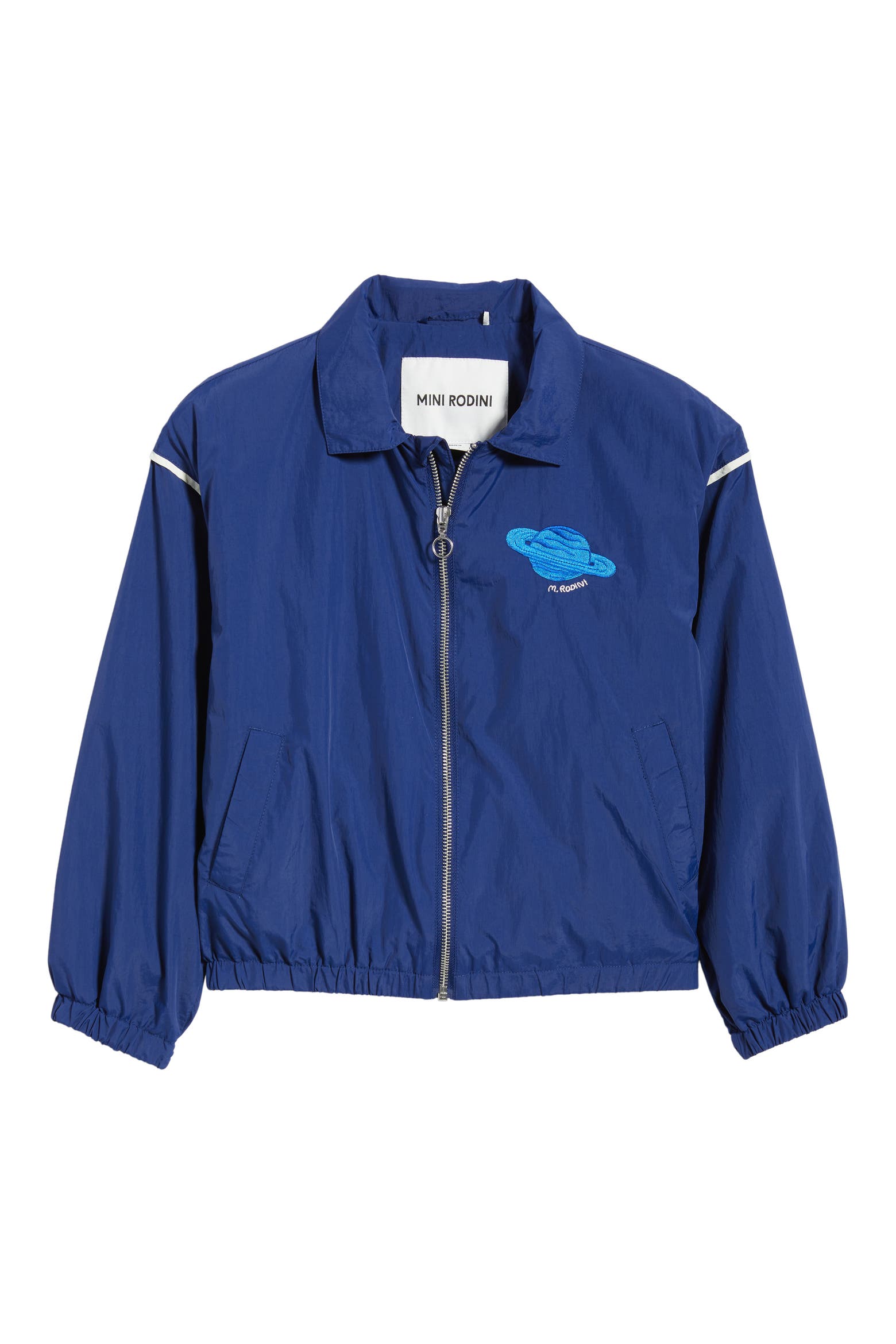 Recycle Clothes Rug Mini Rodini Kids' Planet Embroidered Recycled Nylon Jacket | Nordstromrack