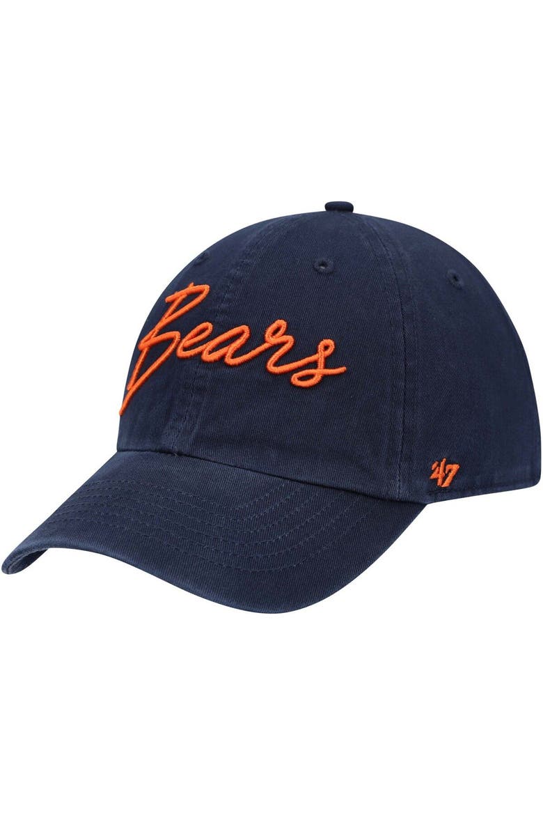 Women's '47 Navy Chicago Bears Vocal Clean Up Adjustable Hat, Main, color, NAVY