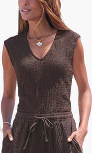LASCANA Sleeveless Textured Top