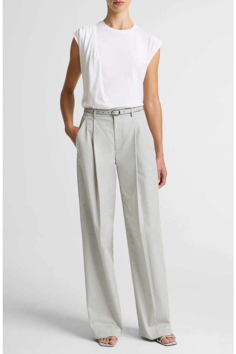 Cap Sleeve Drape Top, Alternate, color, OPTIC WHITE