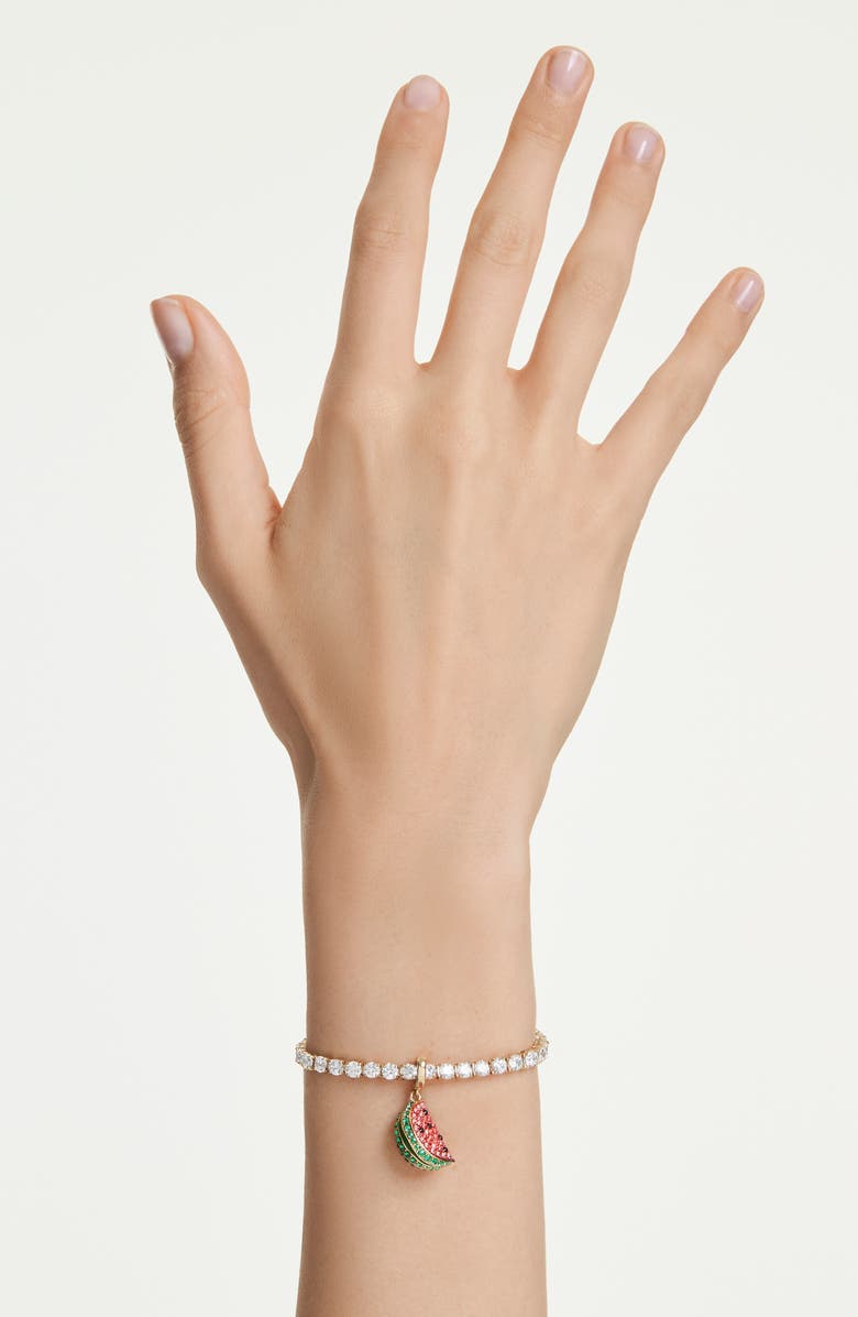 Swarovski Idyllia Watermelon Charm, Alternate, color, Gold/ Multi