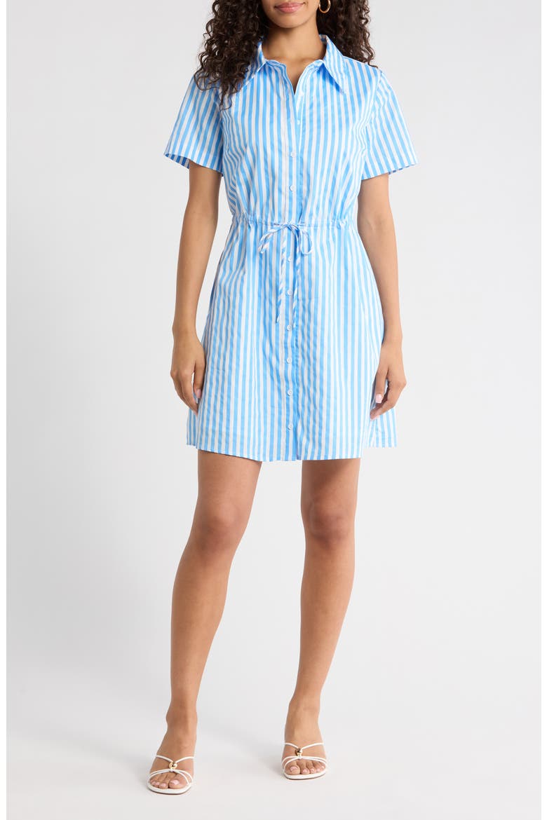 Saida Kenda Striped Shift Minidress, Main, color, BLUE WHITE STRIPE