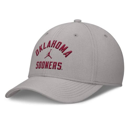Men's Jordan Brand Gray Oklahoma Sooners Rise Prep Performance Flex Hat