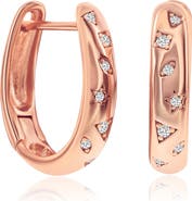Donatello Gian Rose-Flashed Crystal Earrings