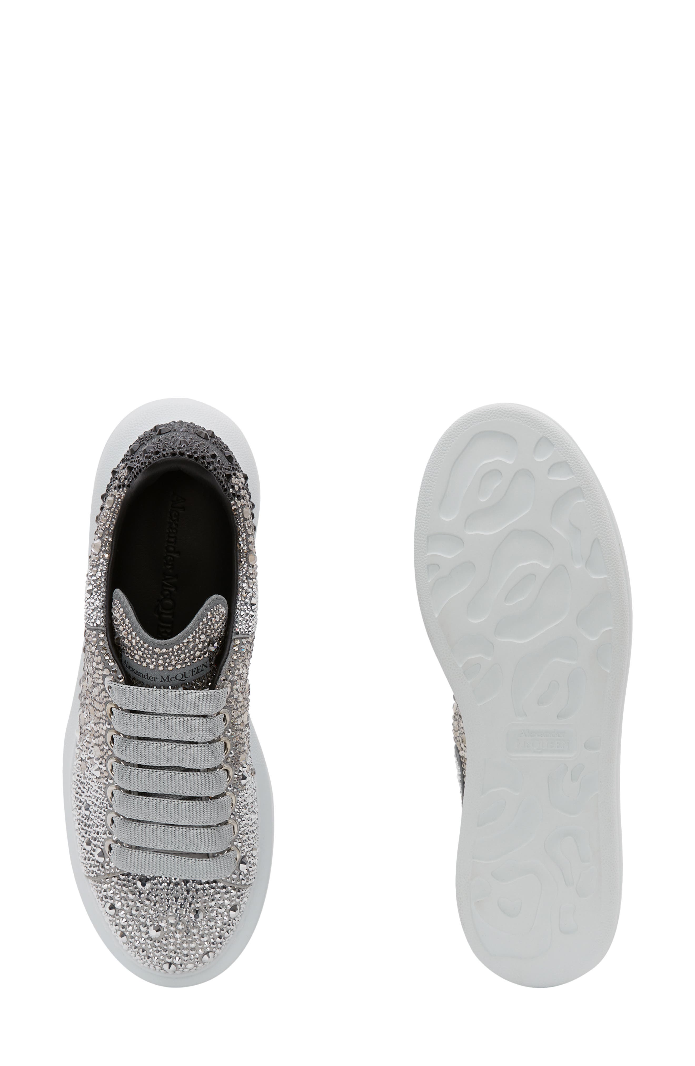 McQueen Alexander McQueen Oversize Crystal Sneaker, Alternate, color, 