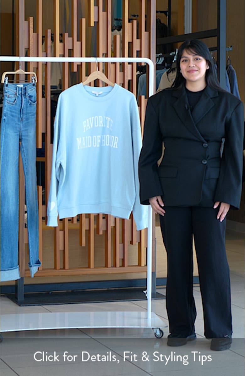 Favorite Maid of Honor Cotton Blend Sweatshirt, sales video thumbnail