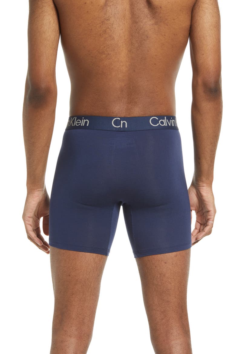 Ultra-Soft Modern 3-Pack Stretch Modal Boxer Briefs, Alternate, color, BLACK BLUE