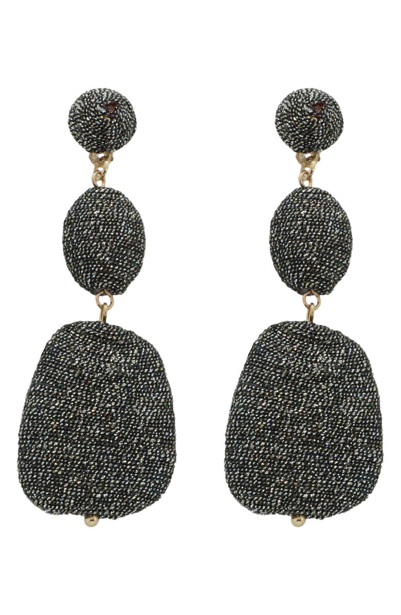 Panacea Metallic Wrapped Linear Drop Earrings, Main, color, 