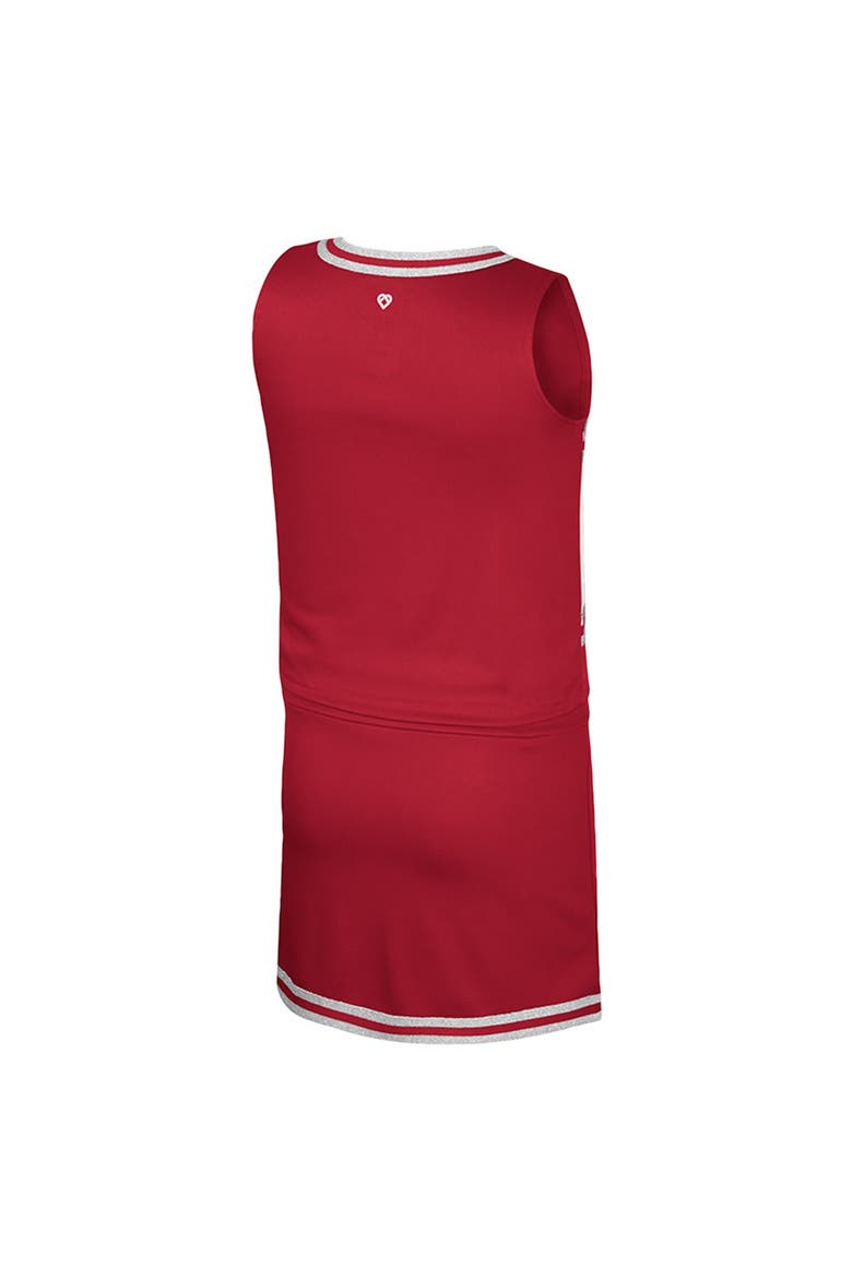 Girls Youth Colosseum Crimson Alabama Crimson Tide Cheerleader Top & Skirt Set, Alternate, color, Crimson