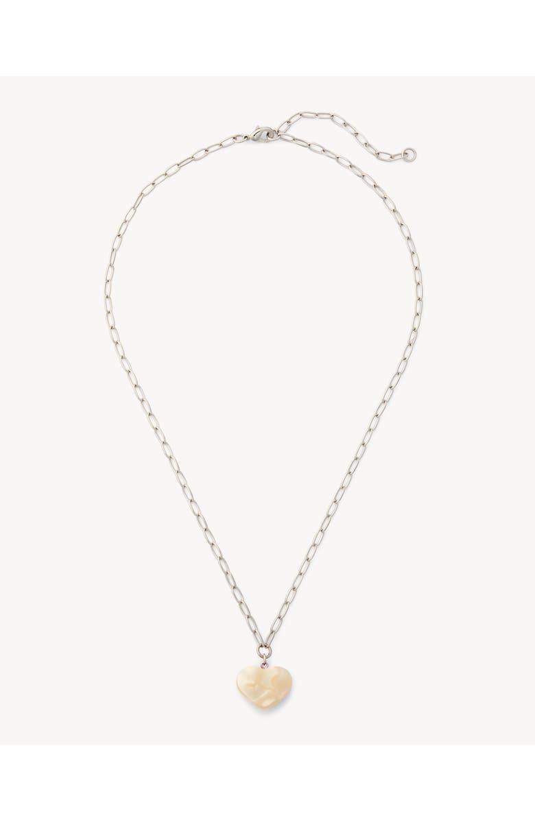 MACHETE Mini Heart Pendant Necklace, Alternate, color, White Shell