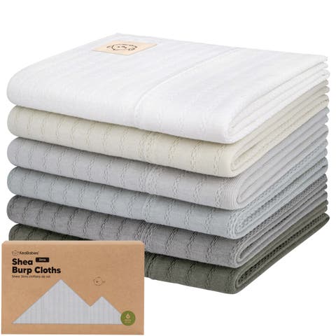 6-Pack Shea (Stria) Burp Cloths