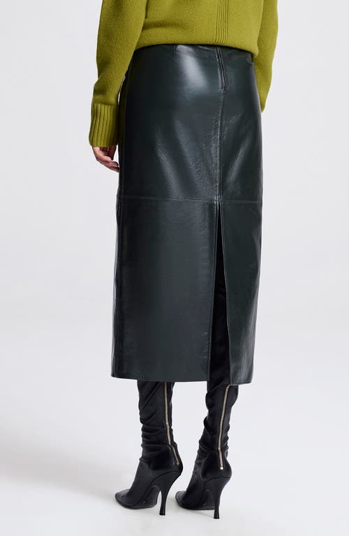 A.l.c . Marta Leather Midi Skirt In Black